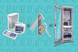 Electronic locking system for distributed corporate installations
