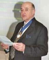 President Elect presents award