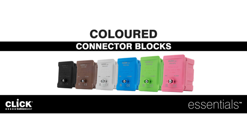 Coloured connector blocks added to the Click Essentials Range