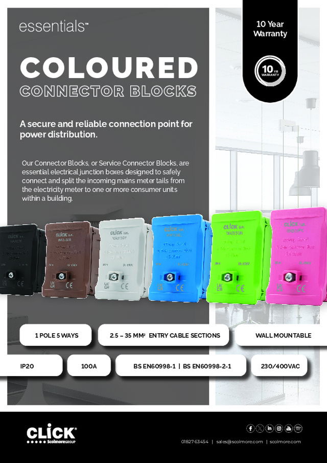 Coloured connector blocks