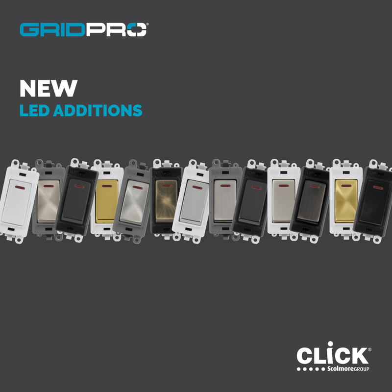 Click Scolmore enhances GridPro modules with LED indication