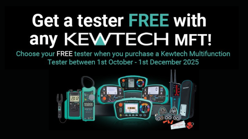Get a tester free with any Kewtech MFT!
