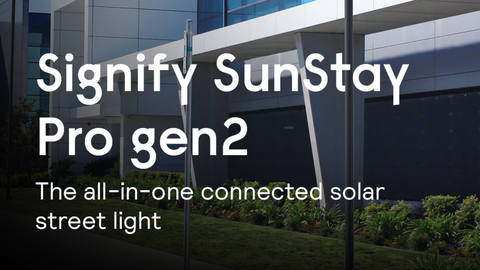 Signify strengthens professional lighting portfolio, with new modular, connected solar street lighting and advanced sports lighting products
