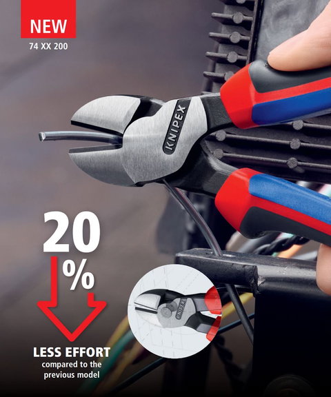 Performance, durability and comfort: KNIPEX High Leverage Diagonal Cutter in 200mm length